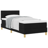 Boxspring Bed met Matras Zwart 90x190 cm Stof