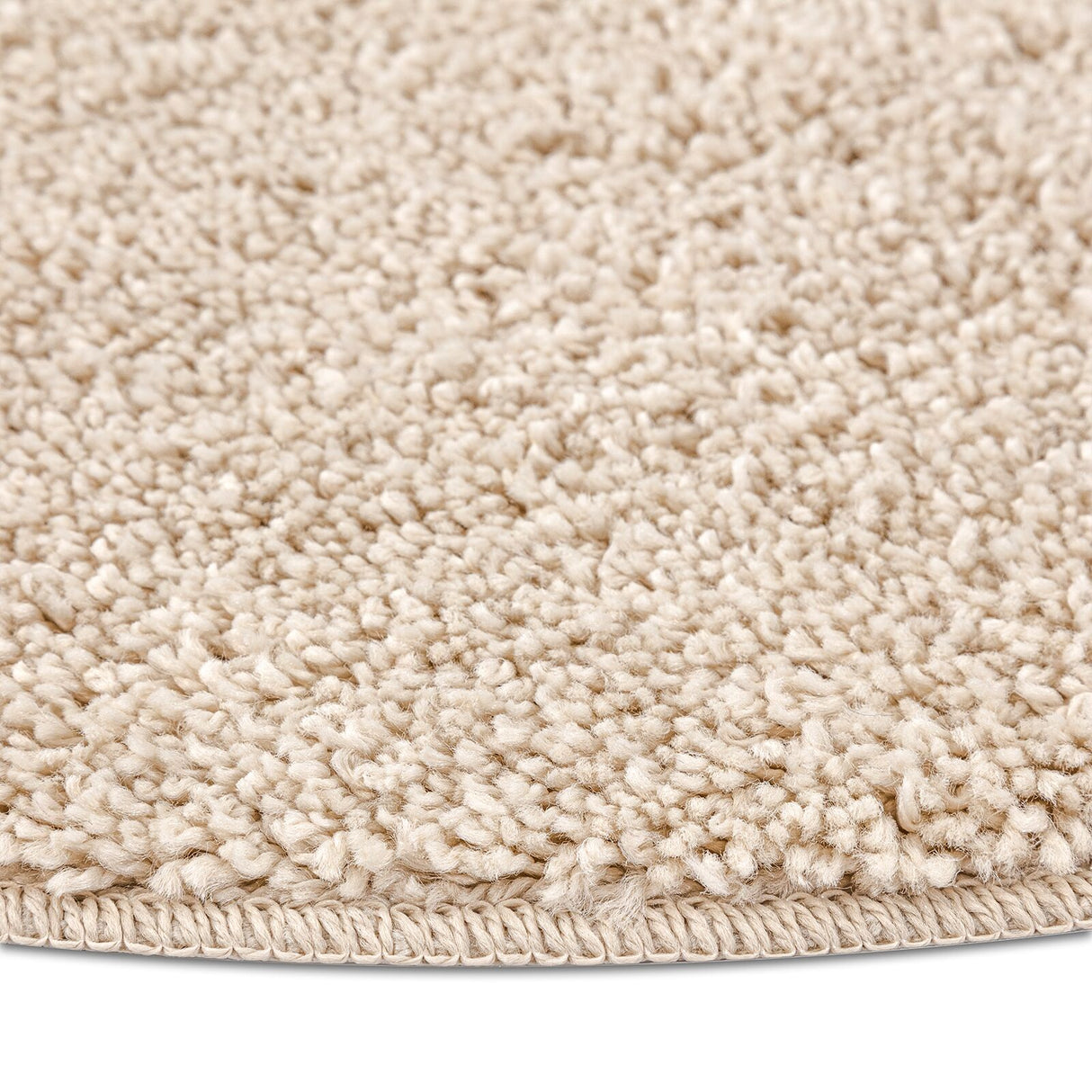 Shaggy Tapijt met Latex Achterkant Crème ø90 cm