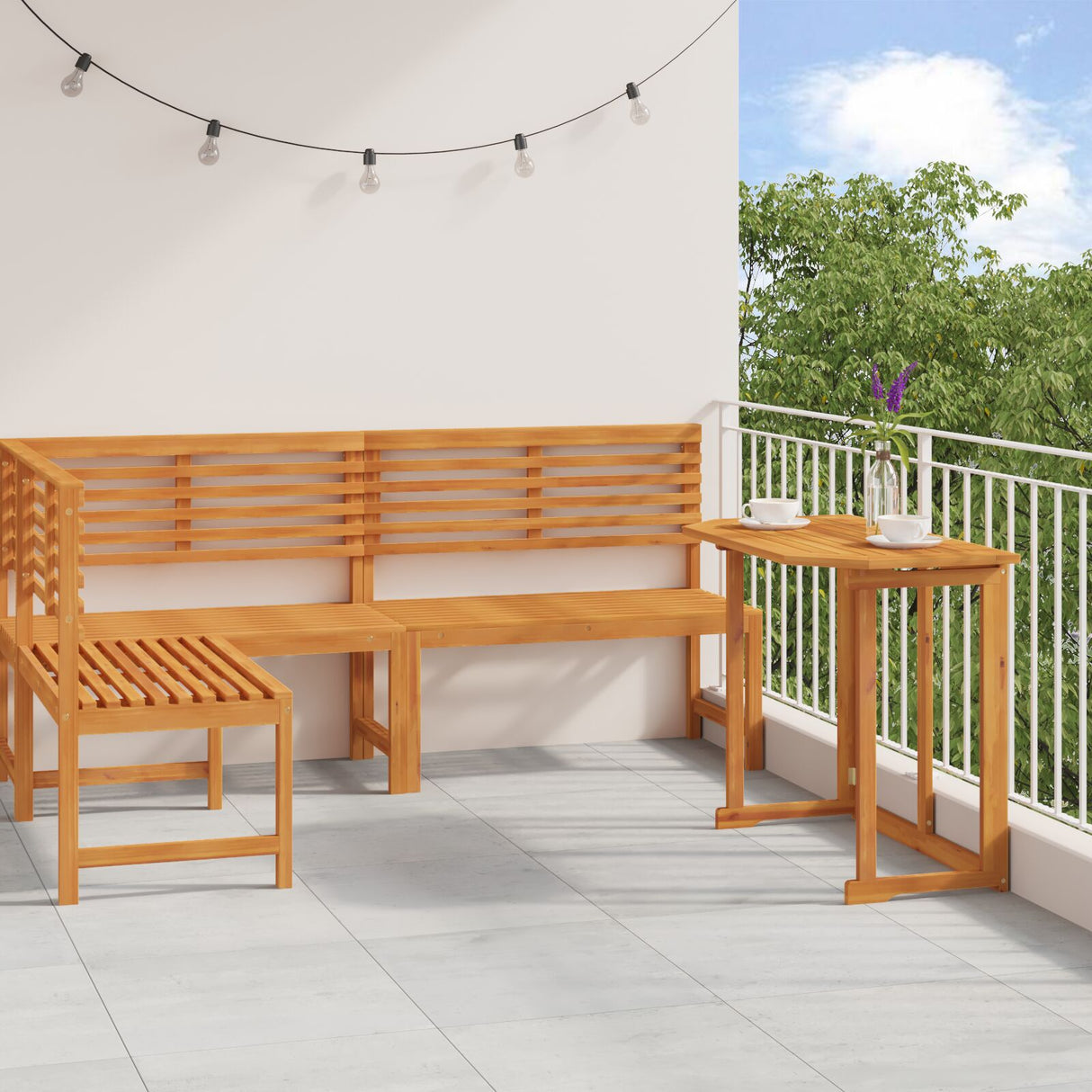 3-delige Tuin Bistro Set van Massief Acaciahout