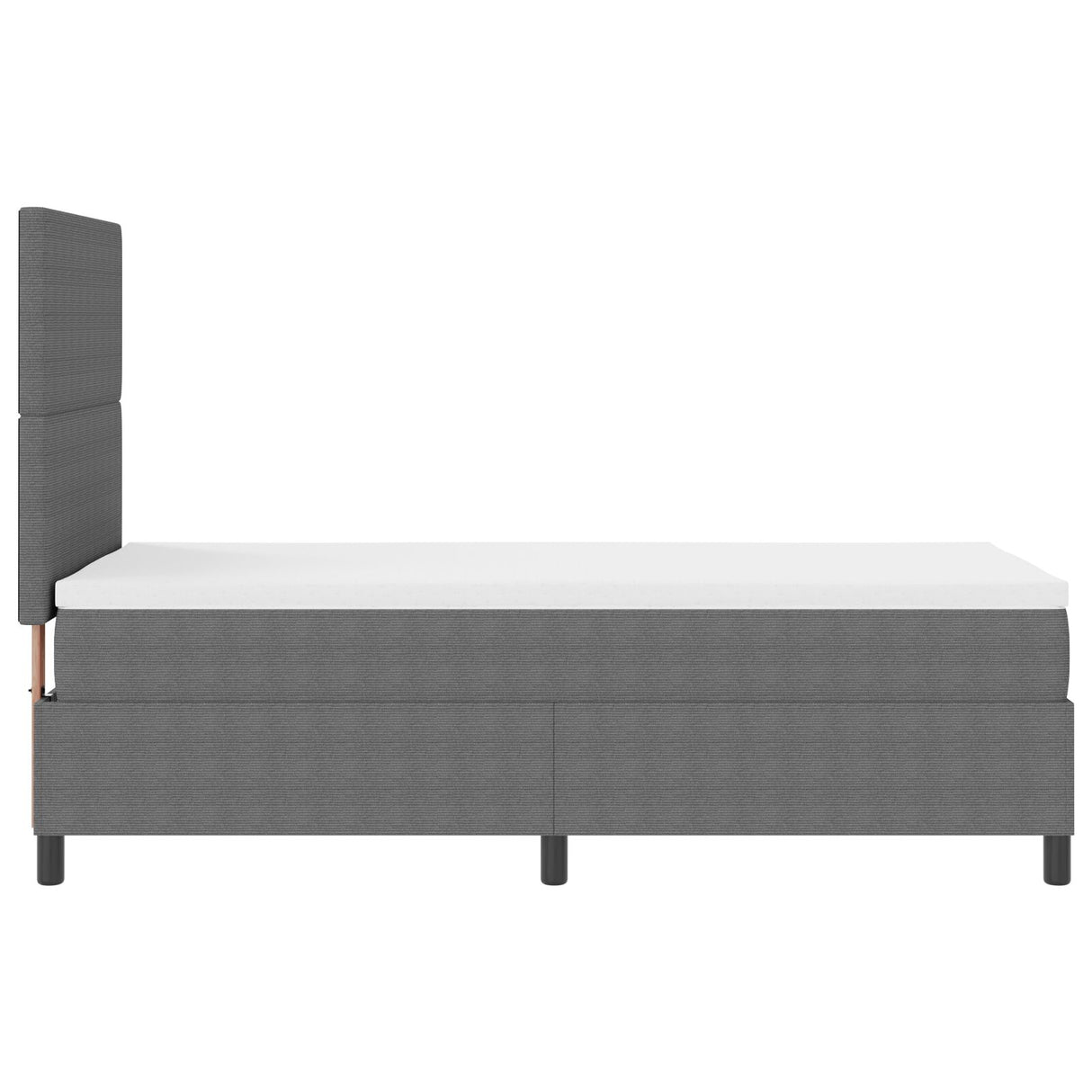 Boxspring Bed met Matras & LED Licht Grijs 80x200 cm Corduroy Stof