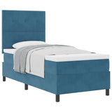 Boxspring Bed met Matras Donkerblauw 80x200 cm Fluweel