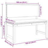 3-delige Tuin Bistro Set met Kussens van Massief Acaciahout