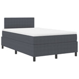Box Spring Bed met Matras Donkergrijs Klein Dubbel Corduroy Stof