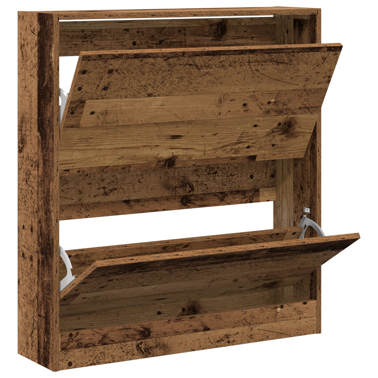 Schoenenkast met Flip Lade Oude Hout 80x21x87,5 cm