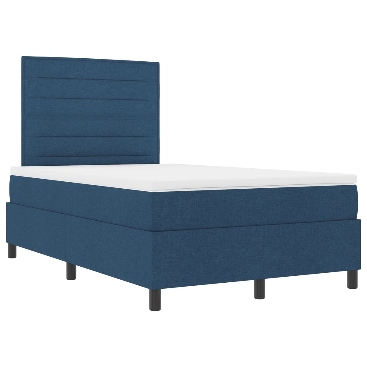 Boxspring Bed met Matras Blauw Klein Dubbel Stof