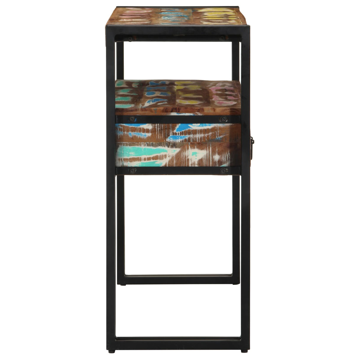 Bijzettafels Meerkleurig 90x33x75 cm Massief Gerecycled Hout & Metaal