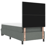 Boxspring Bed met Matras & Bank Donkergrijs 80x200 cm Stof