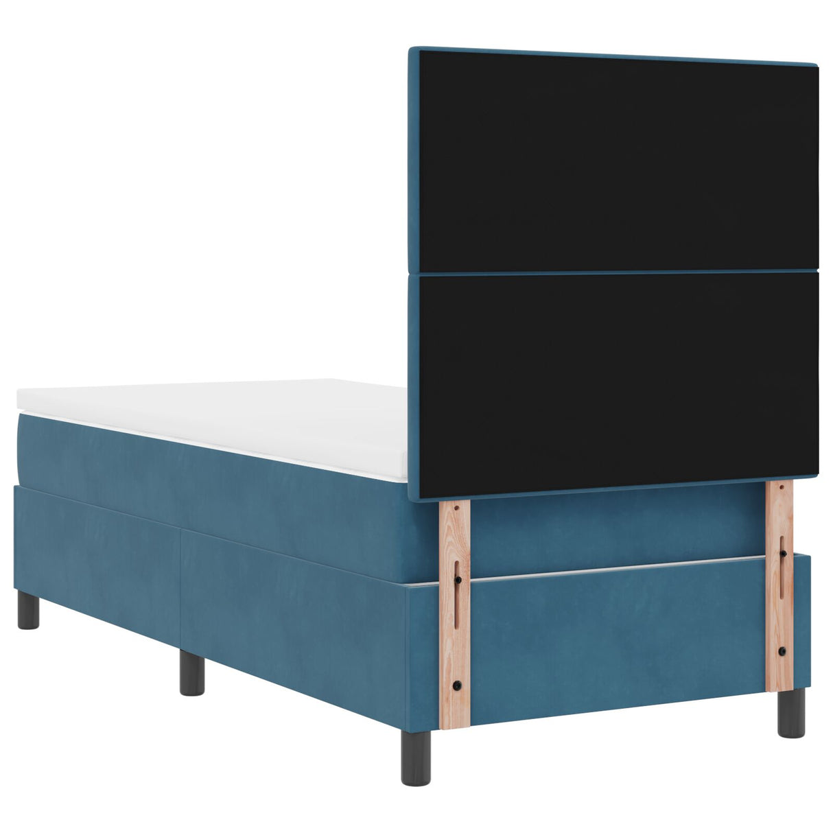 Boxspring Bed met Matras Donkerblauw 80x200 cm Fluweel