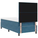 Boxspring Bed met Matras Donkerblauw 80x200 cm Fluweel