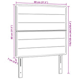 Hoofdbord Zwart Stof 80 cm Hoofdbord Rechthoekig Modern