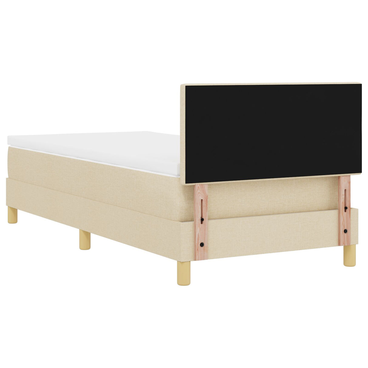 Boxspring Bed met Matras Crème 80x200 cm Stof