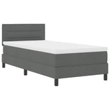 Bedframe met Matras Donkergrijs Stof 90 x 190 cm Bedmatras