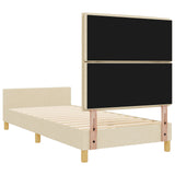 Bedframe - Crème, 90x200 cm, Stof
