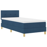 Boxspring Bed met Matras & LED Blauwe 90x190 cm Stof