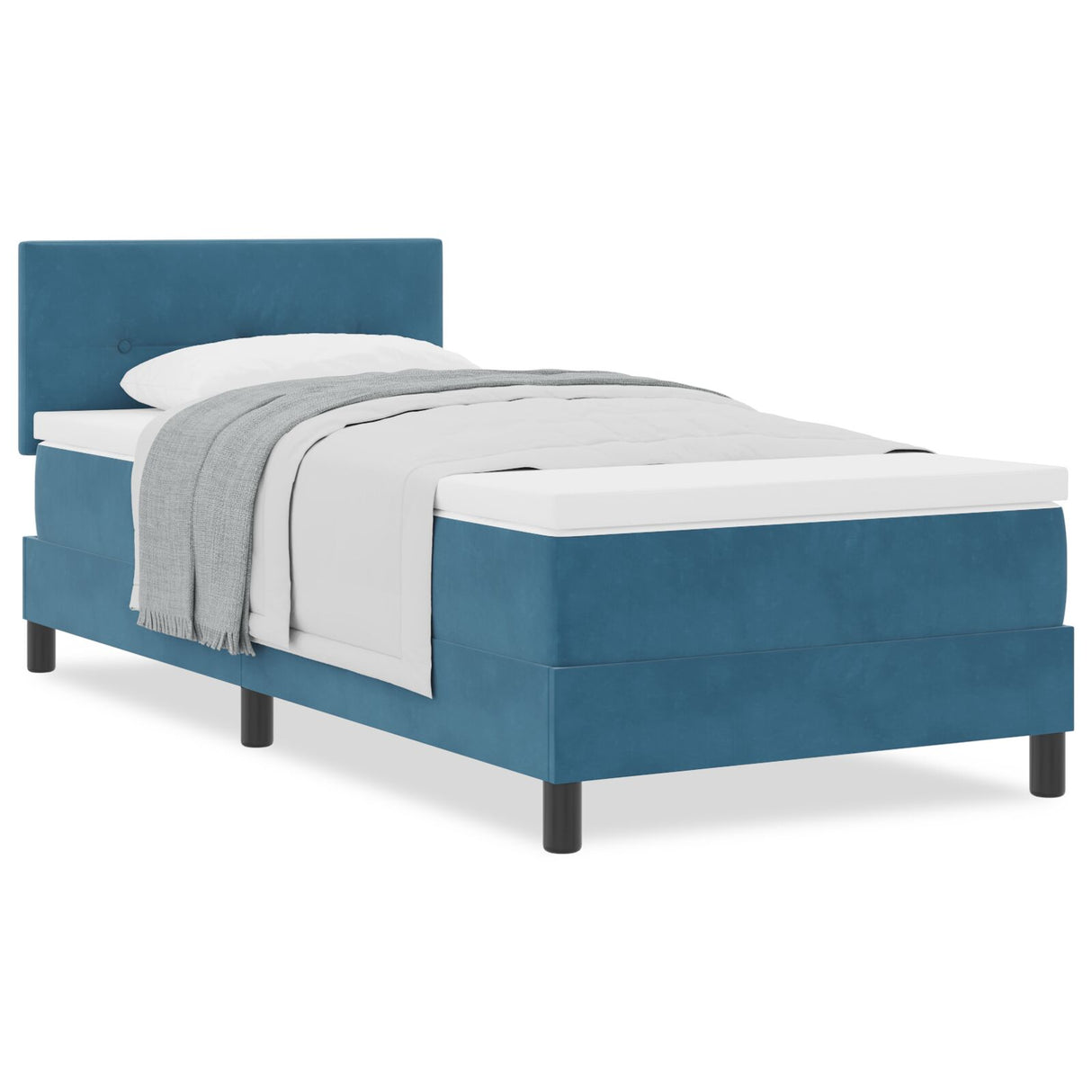 Boxspring Bed met Matras Donkerblauw 80x200 cm Velvet