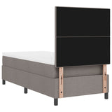 Boxspring Bed met Matras Taupe Eenpersoons Stof