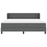Boxspringbed met Matras Donkergrijs 180x200 cm Stof