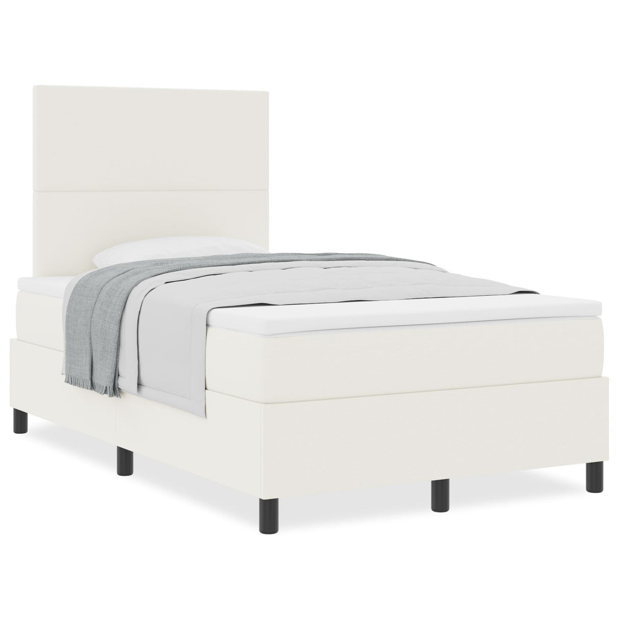 Boxspringbed met Matras Crème Kleine Dubbele Corduroy Stof
