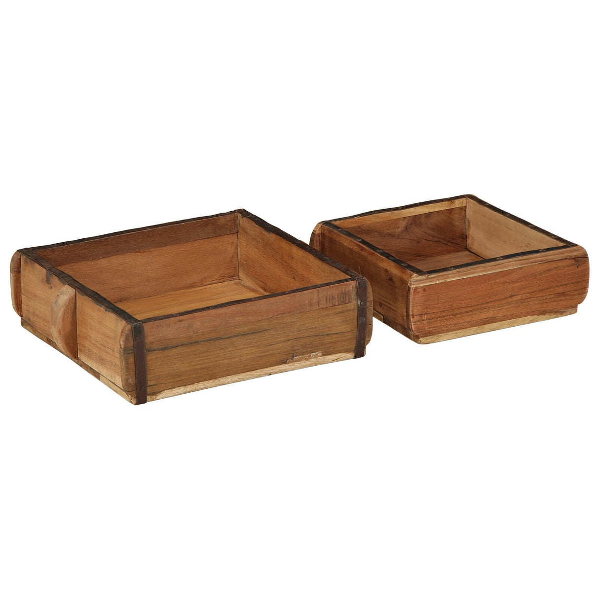 2-Delige Diensten Set Massief Hout Gerecycled