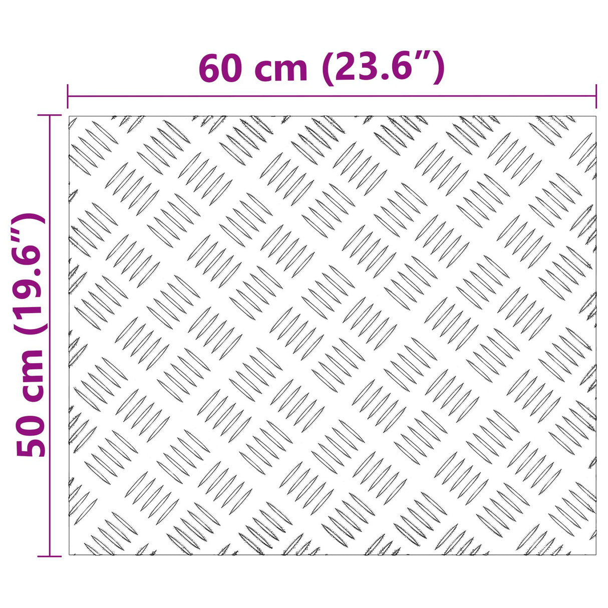 Aluminium Checker Platen 2 stuks Antislip 60x50 cm