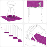 Aluminium Checker Platen 4 stuks Anti-Slip 80x20 cm