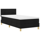 boxspring bed met matras zwart 80x200 cm stof