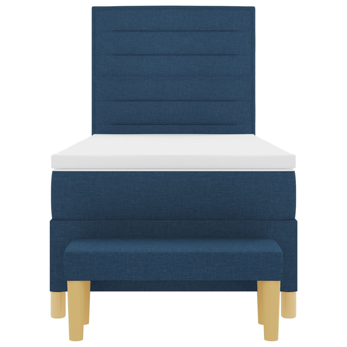 Bedframe met Matras Set van 2 Blauw Stof 90 x 190 cm Bedframe