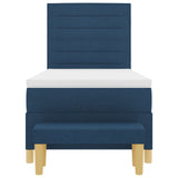 Bedframe met Matras Set van 2 Blauw Stof 90 x 190 cm Bedframe