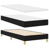 Boxspringbed met Matras Zwart 80x200 cm Stof