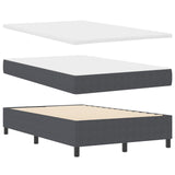 Boxspring Bed met Matras Donkergrijs Klein Tweepersoons Corduroy Stof
