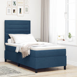 Boxspringbed met Matras Blauwe Eenpersoons Stof