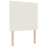 Boxspringbed met Matras Crème 80x200 cm Corduroy Stof