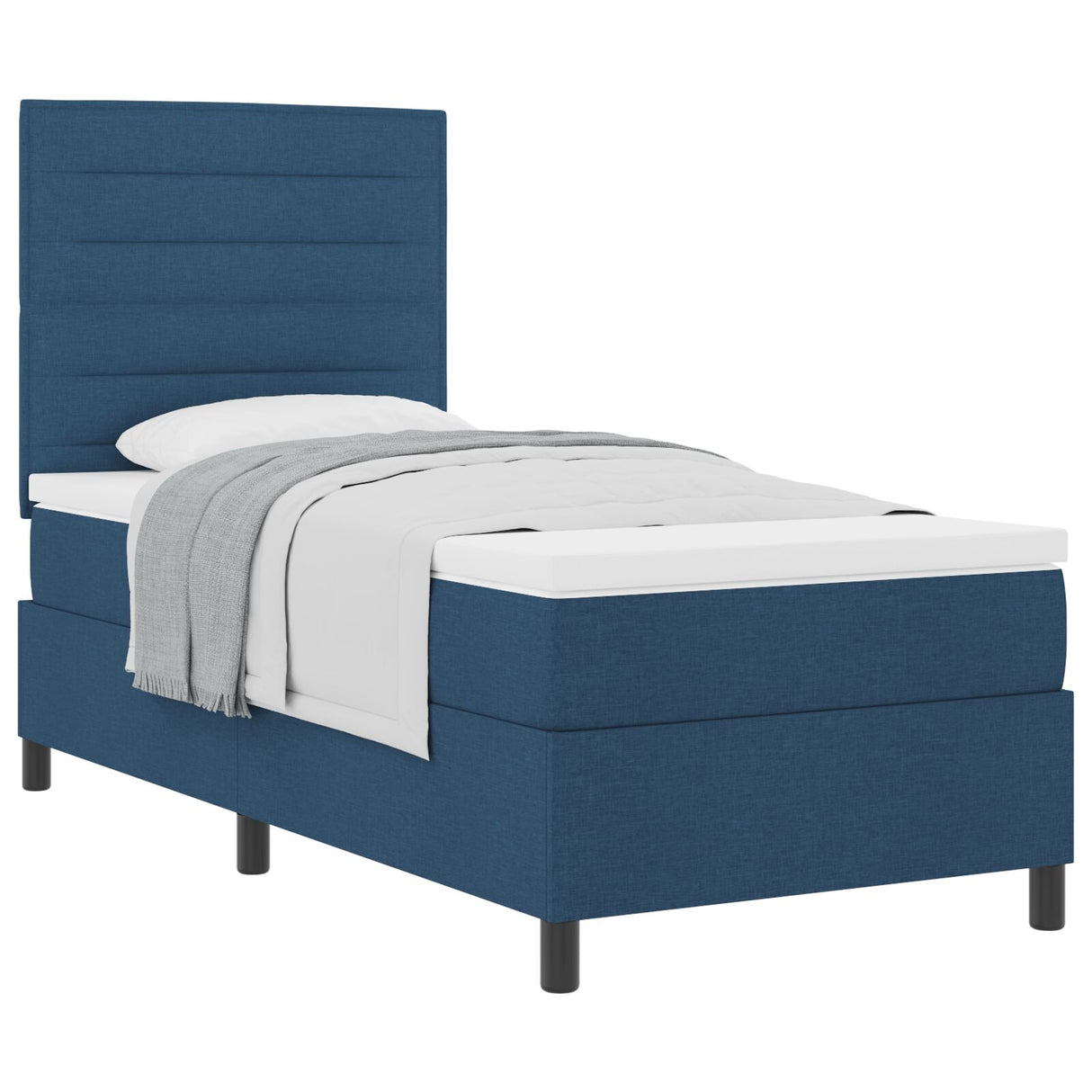 Boxspringbed met Matras Blauw 80x200 cm Stof