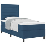 Boxspringbed met Matras Blauw 80x200 cm Stof