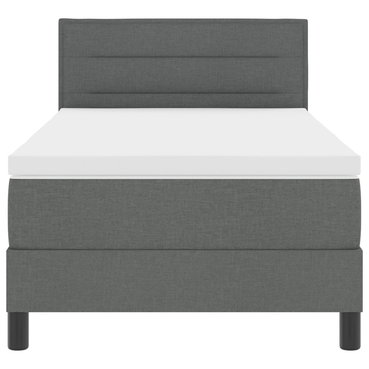 Bedframe met Matras Donkergrijs Stof 90 x 190 cm Bedmatras
