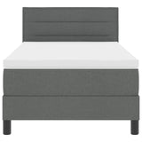 Bedframe met Matras Donkergrijs Stof 90 x 190 cm Bedmatras