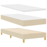 Boxspringbed met Matras Crème 80x200 cm Stof