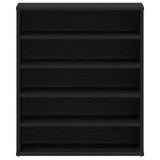Schoenenkast Zwart Eiken 60x35x70 cm Geengineerd Hout
