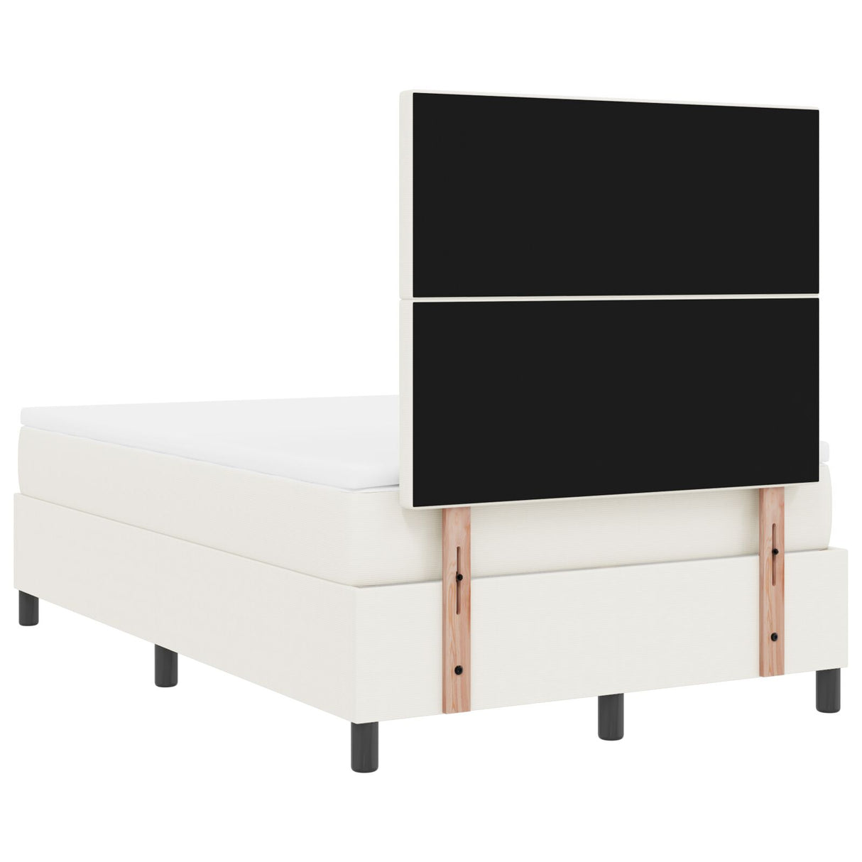 Boxspringbed met Matras Crème Kleine Dubbele Corduroy Stof