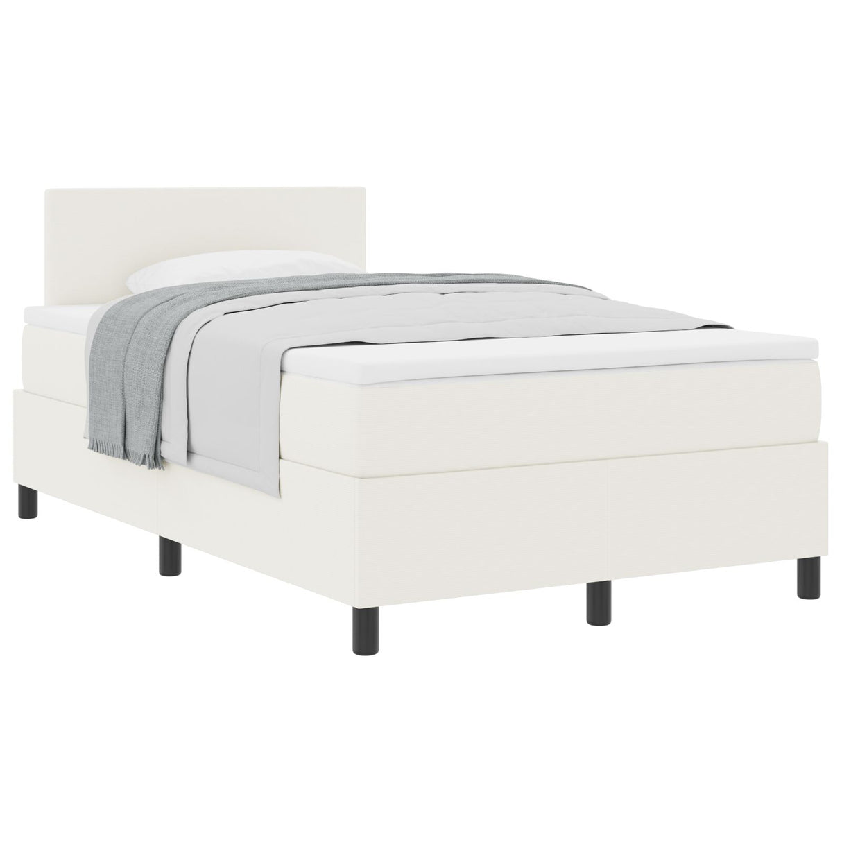Boxspringbed met Matras Crème Klein Dubbel Corduroy Stof