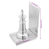 Boekensteunen 2 stuks Zilver 11x12x19,5 cm Aluminium Schaak
