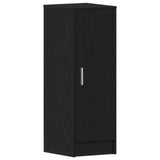 Schoenenkast Zwart Eiken 32x35x92 cm Bewerkt Hout