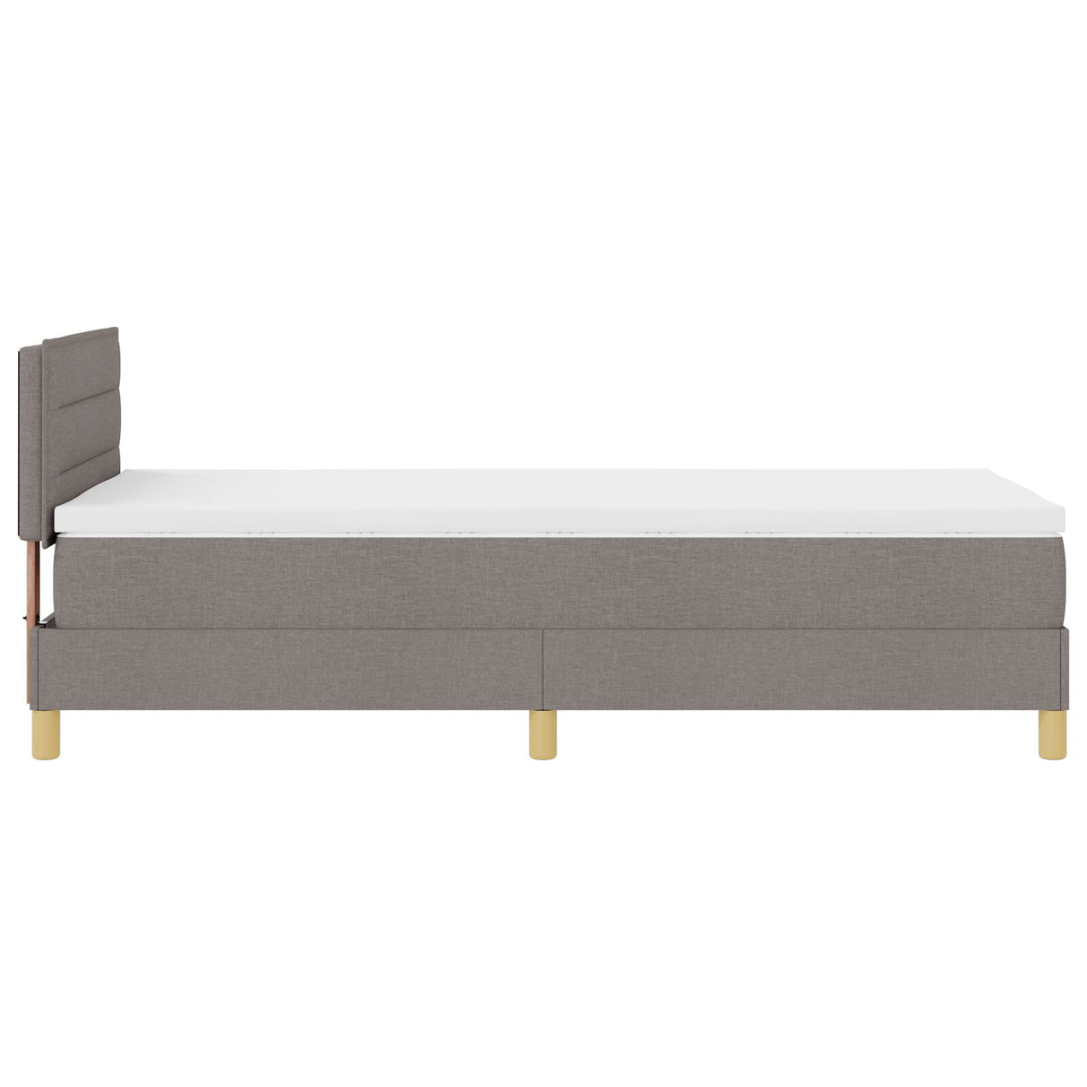 Boxspringbed met Matras & LED Taupe 90x190 cm Stof