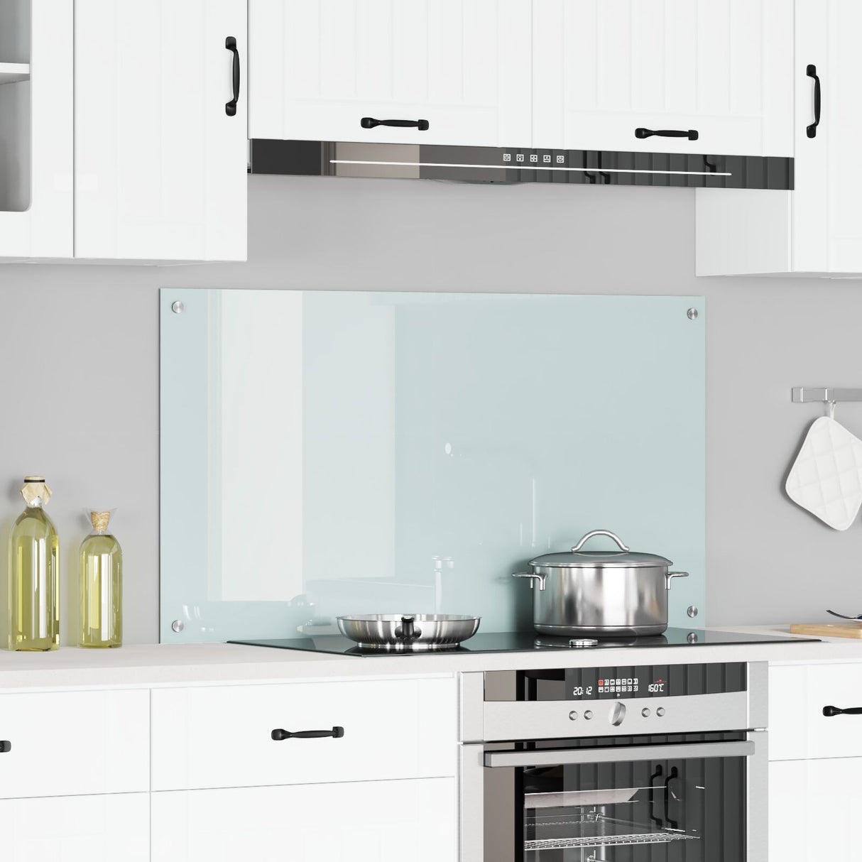 Keuken Achterwand Wit 110x60x0,6 cm Gehard Glas