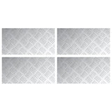 Aluminium Checker Platen 4 stuks Antislip 40x20 cm