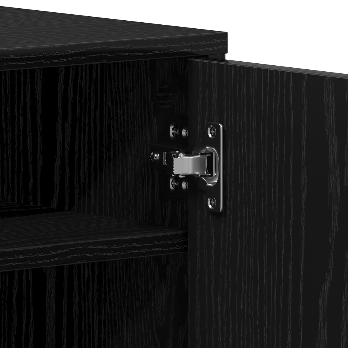 Schoenenkast Zwart Eiken 32x35x92 cm Bewerkt Hout