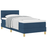 Boxspringbed met matras Blauw 90x190 cm Stof