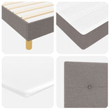 Boxspringbed met Matras Taupe 80x200 cm Stof