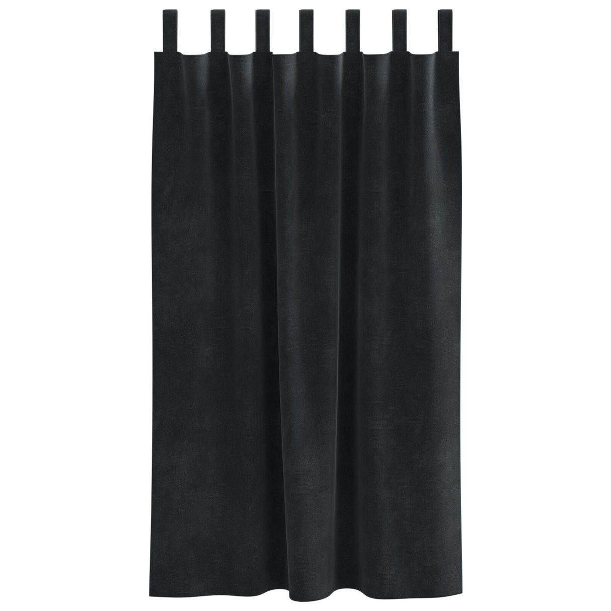 Blackout Gordijnen met Hanglussen 2 stuks Zwart Fluweel