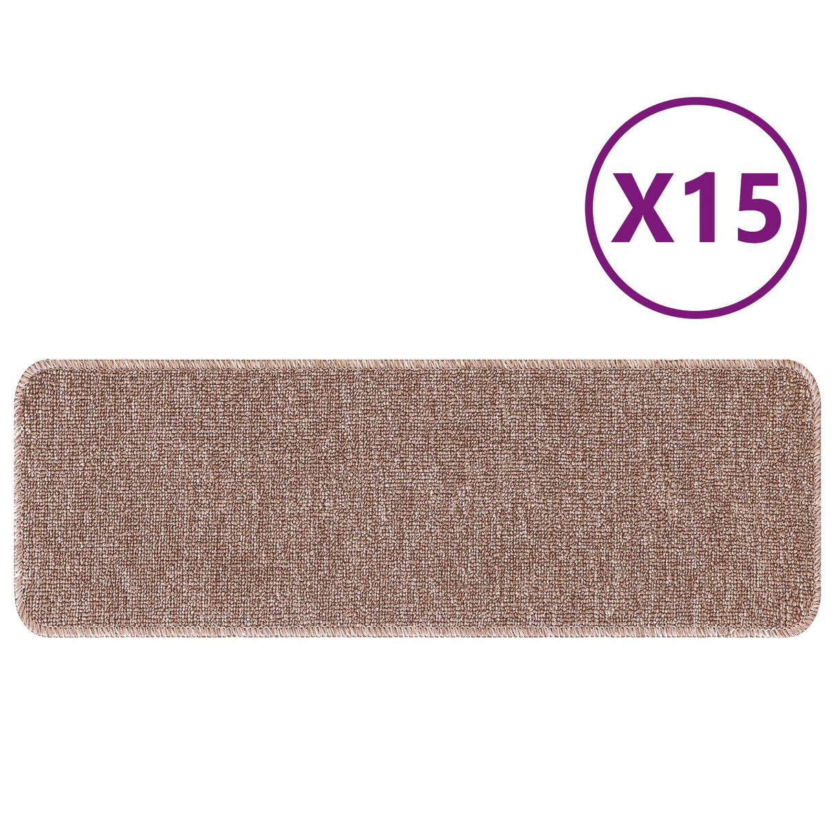 Trapmatten met latex rug Lichtbruin 25x60 cm